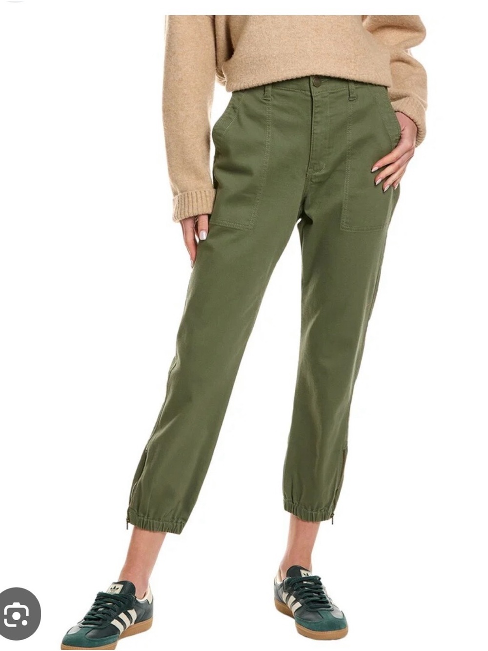 CAbi Olive Green Utility Jogger Pants